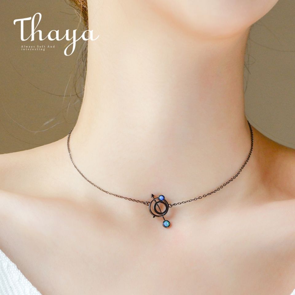 Astrograph Necklace admin ajax.php?action=kernel&p=image&src=%7B%22file%22%3A%22wp content%2Fuploads%2F2019%2F09%2FThaya Original Design Astrograph s925 Silver Opal Pendant Necklace Black Clavicle Chain Necklace for Women Gift 2