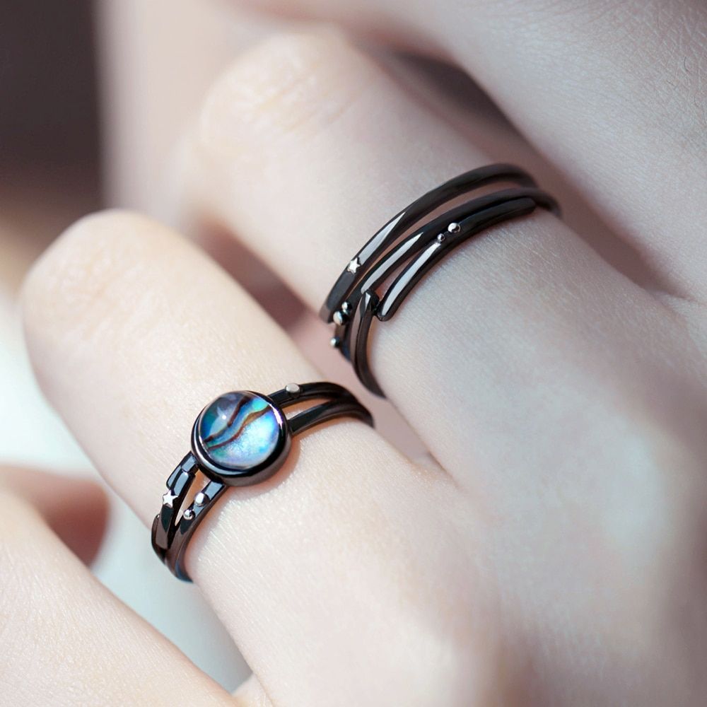 Fantasy Planet Couple Ring admin ajax.php?action=kernel&p=image&src=%7B%22file%22%3A%22wp content%2Fuploads%2F2019%2F09%2FThaya Stars Milky Galaxy Astronomy Ring Magical Gemstone 925 Sterling Silver Party Handmade Bands Jewellery for 2