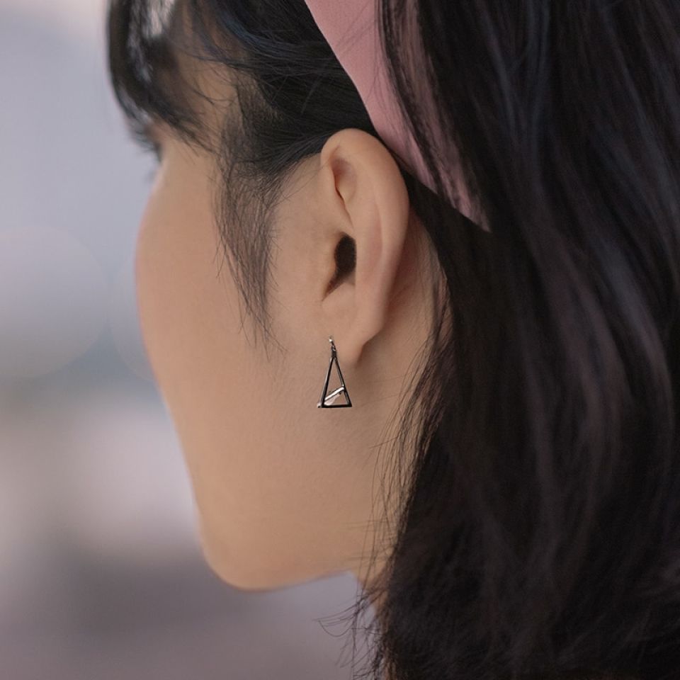 Paper Airplane Earrings Thaya Paper Airplane Earrings Triangular s925 Silver Ear Stud for Women Simple Elegant Dream Simple Jewelry 8 000d17d8