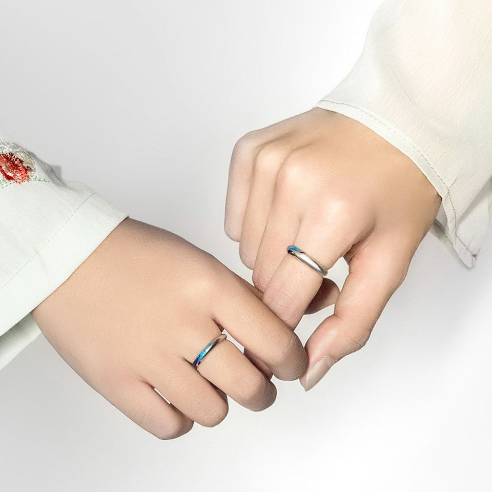 Bright Shining River Rings Thaya Bright Shining River Emerald Rings s925 Silver Circular Soft Blue Romantic Jewelry Ring for Women 2 01721c9f