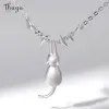S925 Silver Cat Necklace S4d73447edec54b2d88216b21309d497cO 2 03aad76d