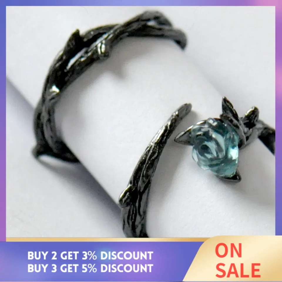 Rose Thorns Blue Crystal Ring H5a1aefd5ec3742c28cb067948a7f38ee1 05114845