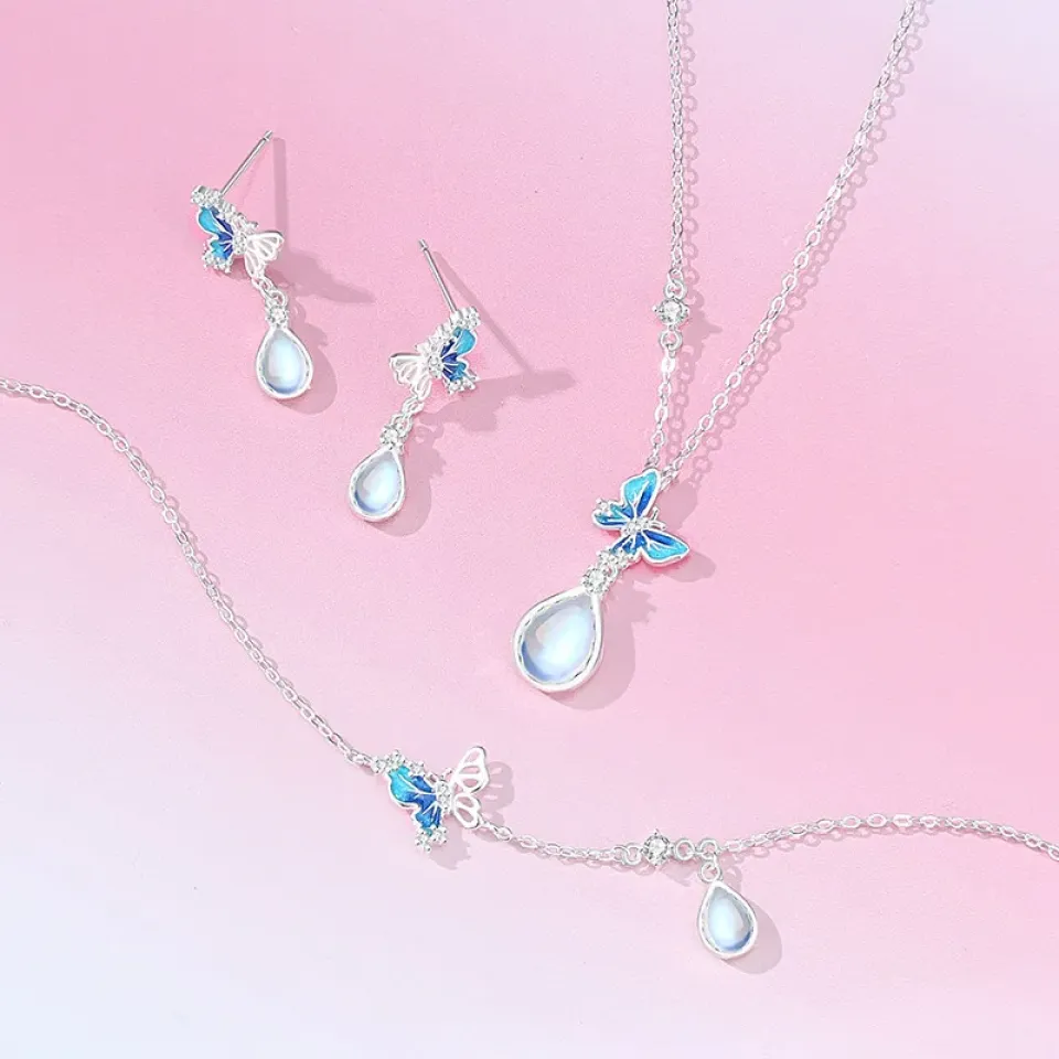 Moonlight Water Drop Butterfly Necklace Se9c562626d4a4a4e895fa3fc01fde6d7E 058c7fb5