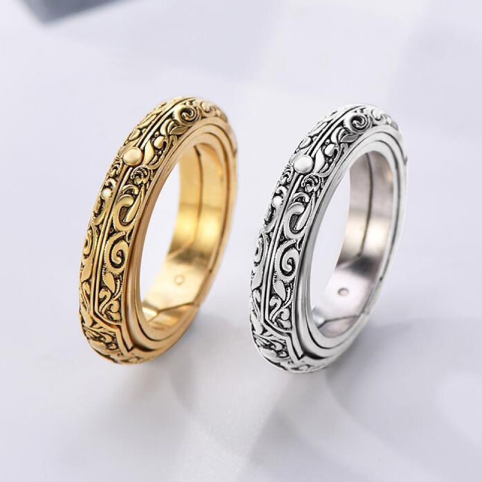 Astronomical Sphere Ball Ring Creative Astronomical Sphere Ball Rings Universe Complex Rotating Clamshell Couple Lover Women Ring Germany Gold Jewelry 3 0e720b8c