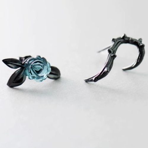 Thorn Rose Earrings Thaya s925 Silver Thorn Blue Crystal Rose Google Search 11bde692
