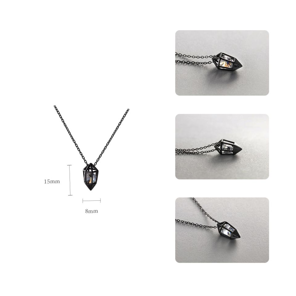 Diamond Heart Necklace 3 Diamond Heart Necklace Thaya Diamond Heart Pendant Necklace s925 silver Black Chain Protect cubic zircon simple Dainty Jewelry for 1 15b4b865