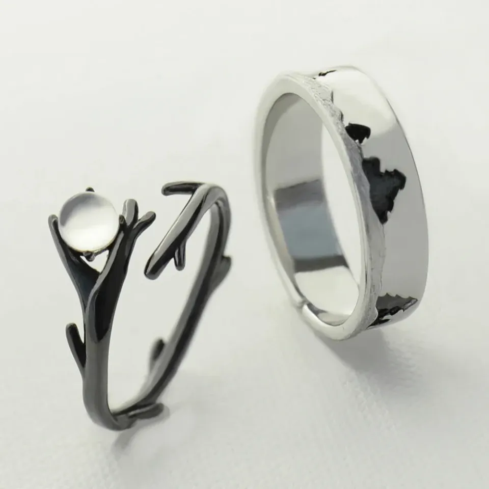 Moonlight Forest Couple Ring Set 1 Moonlight Forest Couple Ring Set S789315f4c38c4498a3f3b9007135c0cff 170e8d1d
