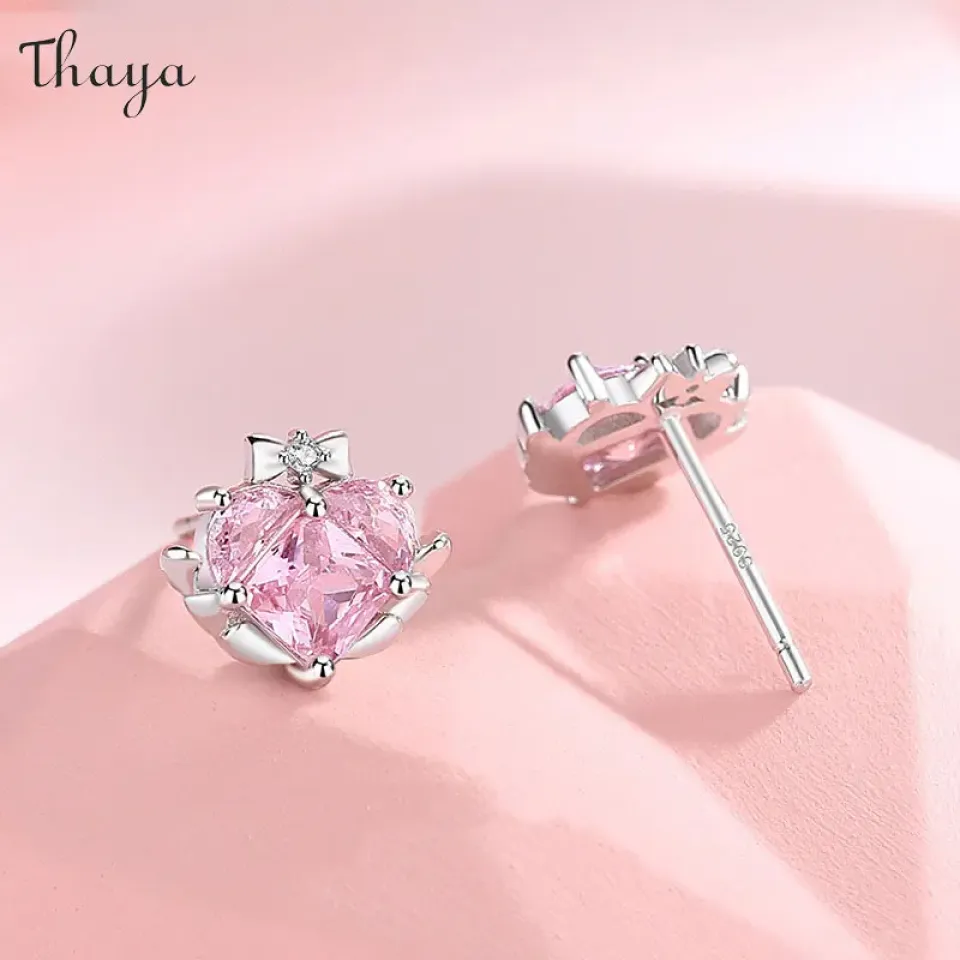 Heart Pink Crystal Stud Earrings S1e561af71f8e45c4a21c8f4bb7ee9aa4C 1 1d0c67da