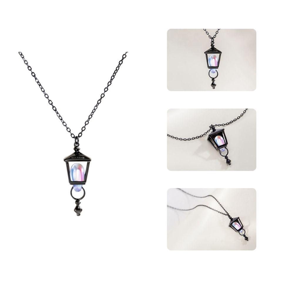 Roman Lamp Necklace Thaya S925 plata esterlina negro collar l mpara romana forma Color luz dise o para mujeres 4 1d1ecb6a