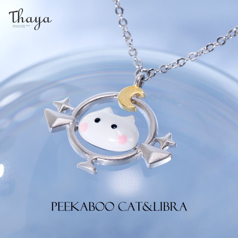 Libra Peekaboo Cat Constellation Necklace H269d0cdce3814006ba763c78c2407e87B 23588aba