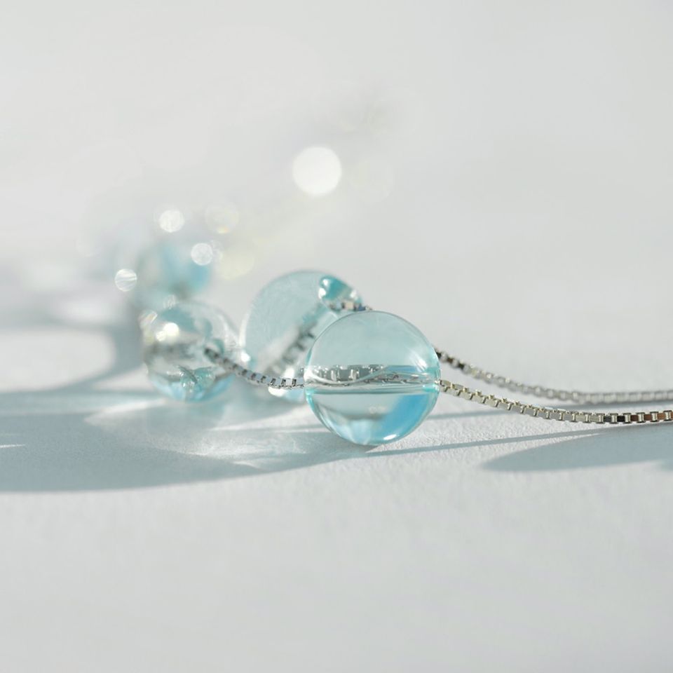 Mermaid Foam Bubble Bracelet Thaya Mermaid foam design bracelet s925 sterling silver Double chain fishtail chain crystal bracelets for women 7 28d999c1