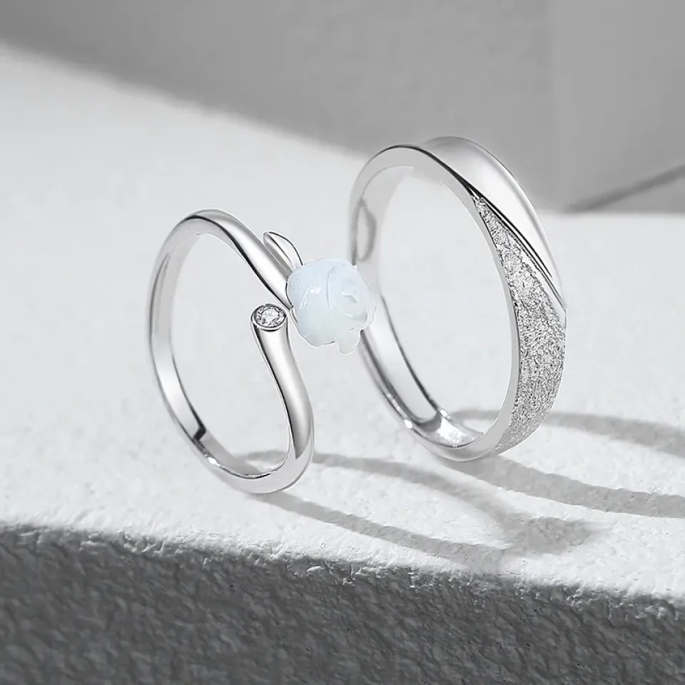 White Rose Couple Rings S91ac1cdc8b764c05b45098d4d1574a20v 2ce51673