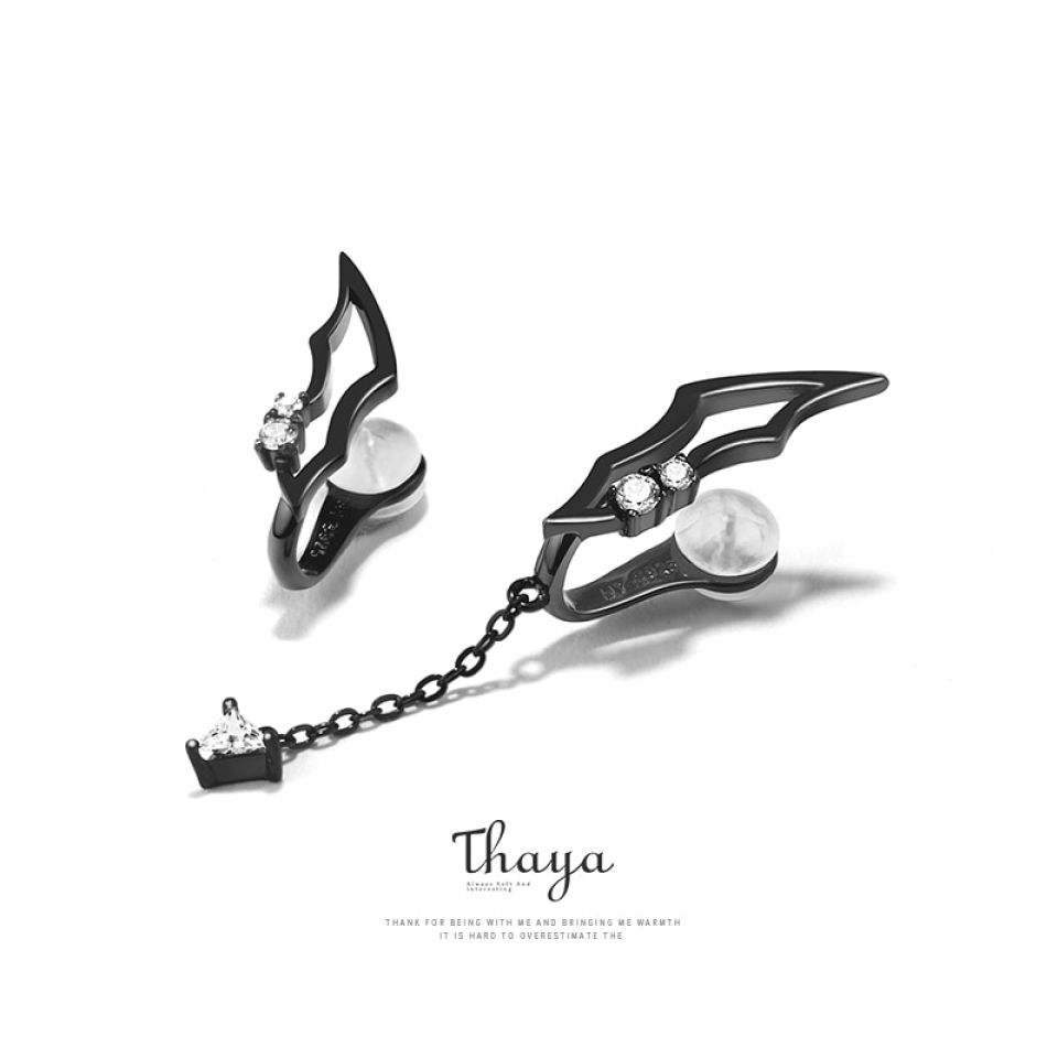 Black Wings Clip-On Earrings H4441c63dd3524fc5913ab6b9ea0585d8u 31dd7726