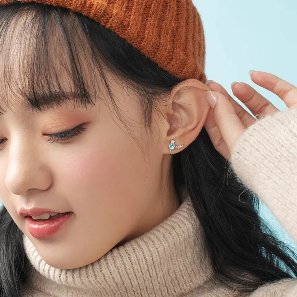 Blue Floral Branch Clip Earrings Hc2c8af9838ab407bb9ffa110f440a5740 317706e0