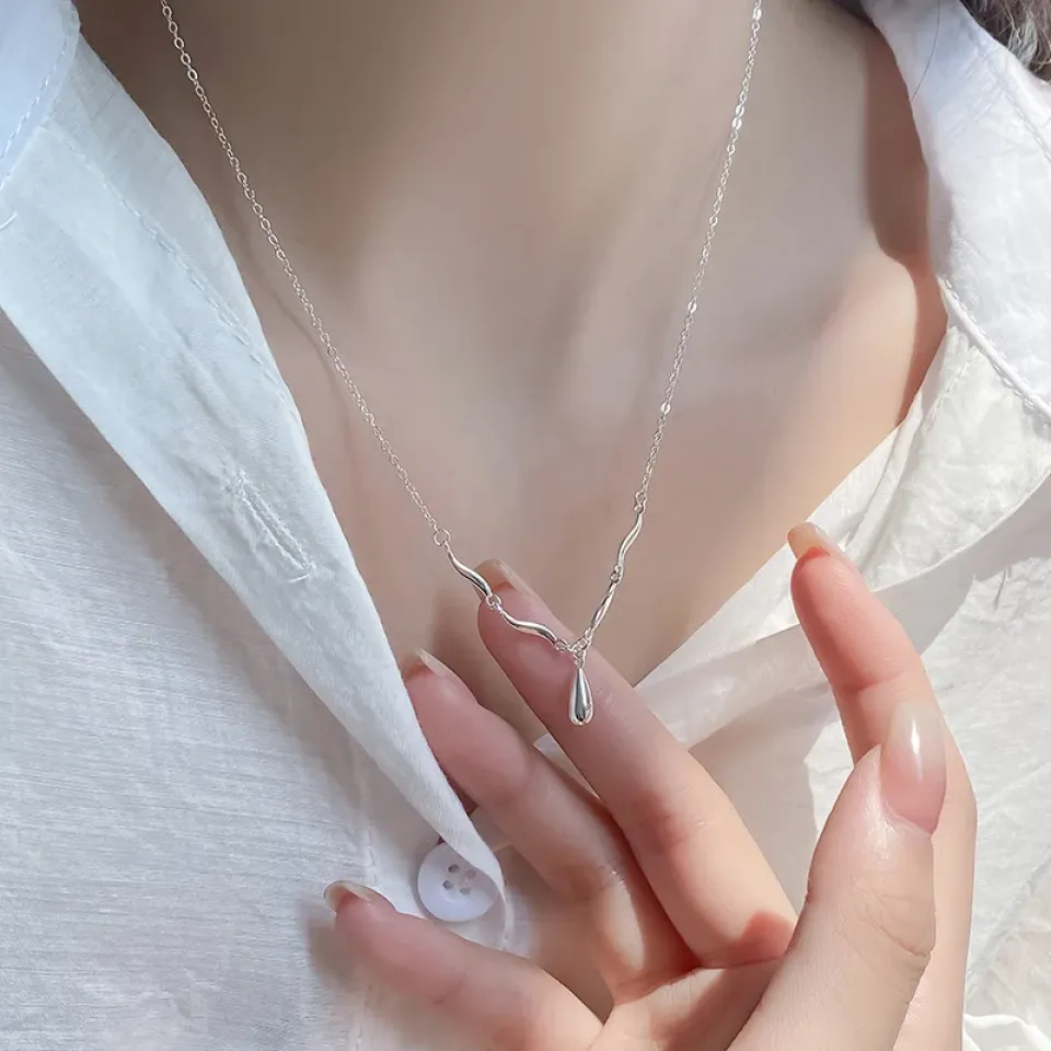 Water Drop Pendant Necklace S90835459e6804b7aa907c15765834869a 37cb9209