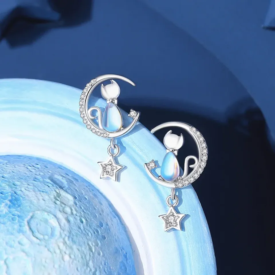 Starry Moon Cat Earrings Aafb9d842c12642b68b8e583ebbfc54943 39b1522c