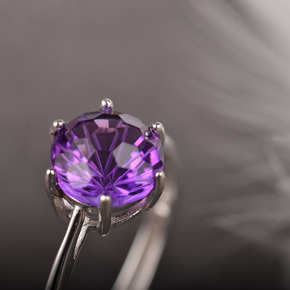 Amethyst “Protector” Ring MosDream Mosdream Amethyst Diamond Rings for Women s925 Silver Natural Gemstone Elegant Magic Purple Jewelry Gift 7 3940e3de