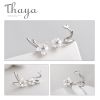 White Cherry Earrings Thaya blanco cereza s925 pendientes de plata flor redondo pendientes para mujer elegante joyer a fina 4 3e9f6227
