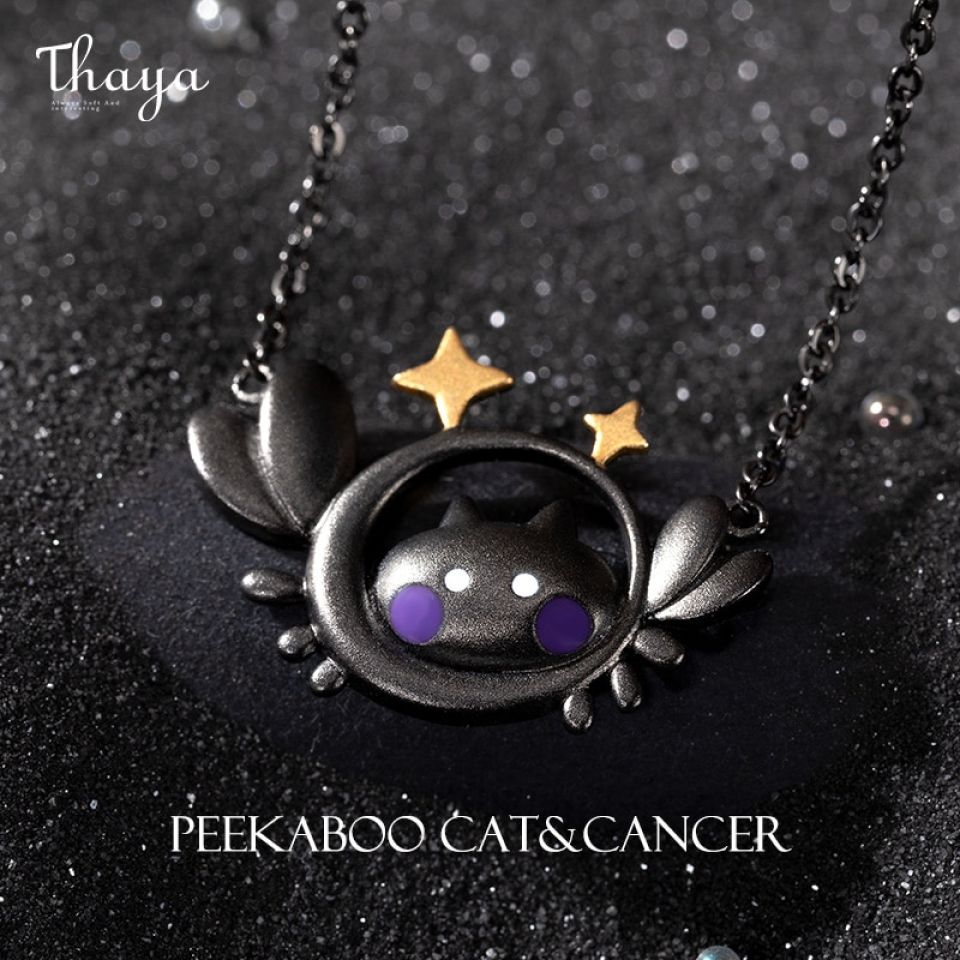 Cancer Peekaboo Cat Constellation Necklace H399b525d98f74a9db2d5464022742ec0U 426b2152
