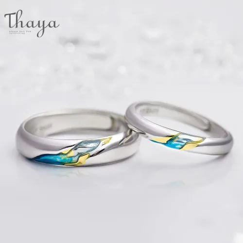 Ocean Current Sterling Silver Couple Rings S341450f1784446a9b6f0878a65c1c461n 445c9382
