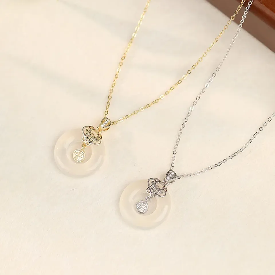 Chalcedony Pendant Necklace S63133c091a994357a1308ec1f7b78598C 2 4bfe4c89