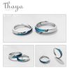 Bright Shining River Rings Thaya Bright Shining River Emerald Rings s925 Silver Circular Soft Blue Romantic Jewelry Ring for Women 1 4c11d155