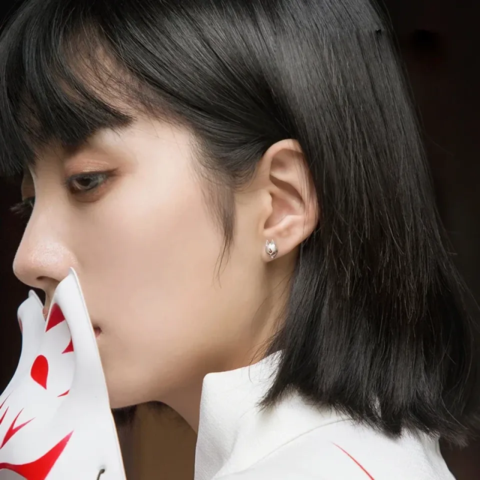 S925 Silver Fox Stud Earrings S7d1976277d024da0947201b650dbedcez 4da81af8