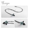 Blue Rose And Thorn Necklace Thaya Genuine s925 Silver Blue Rose Flower Crystal Pendant Necklace Plant Jewelry Ladies for Necklace Women 2 53aad851