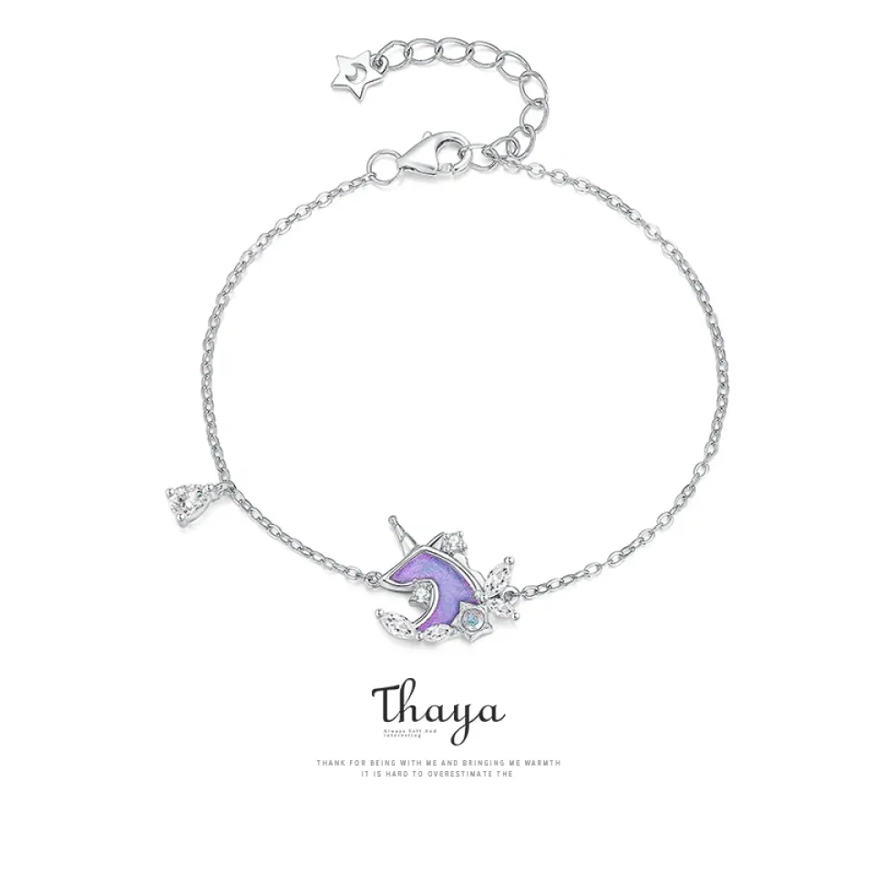 Silver Unicorn Thin Chain Crystal Bracelet Hde887cb174454dd0983e660fd62a2010r 5432e247