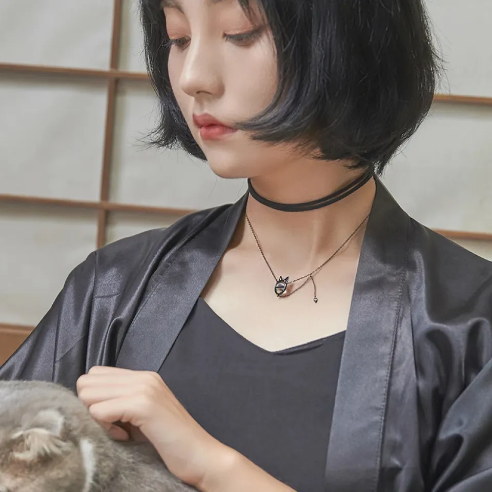 Black Cat Devil Pendant Necklace H50263bd3c7544f3a9b78afa59c4c3aecW 58b18bea