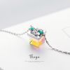 Gift With A Bow Necklace Thaya Color Light Bow Gift Necklace 925 Silver Bohemia Interesting Color Prism Necklace for Women Special 1 5b9d3dc7