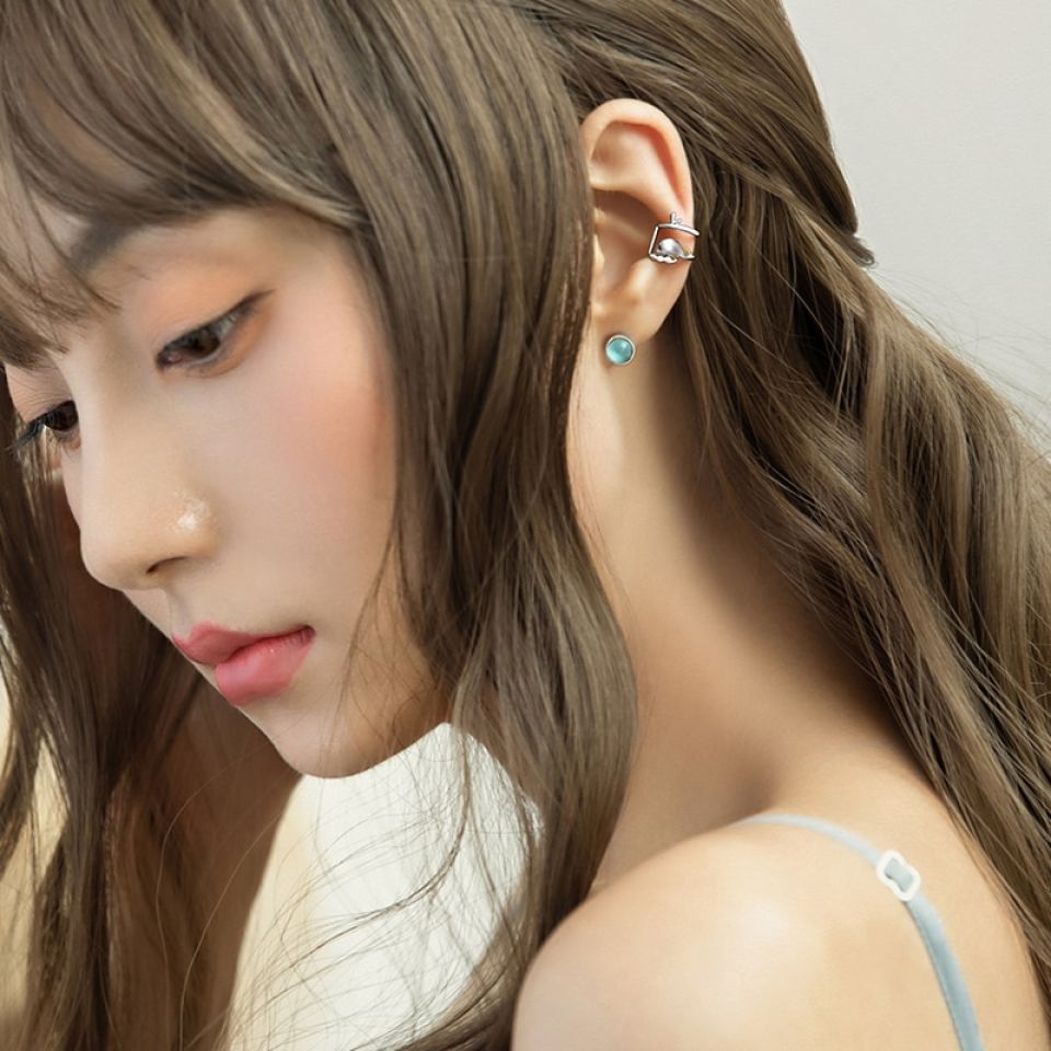 Asymmetric Blue Whale Sea Earrings Thaya Asymmetric Blue Whale Sea Earrings 925 sterling silver Earrings Original Design Jewelry for Women Fashion 4 5f52b12f