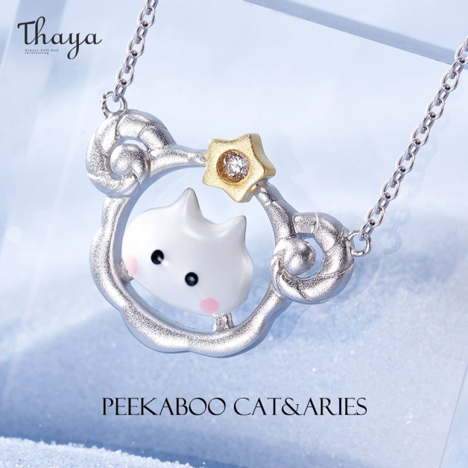 Aries Peekaboo Cat Constellation Necklace H86fec8cd6890409b953fb573bcb10999Y 67099ee7
