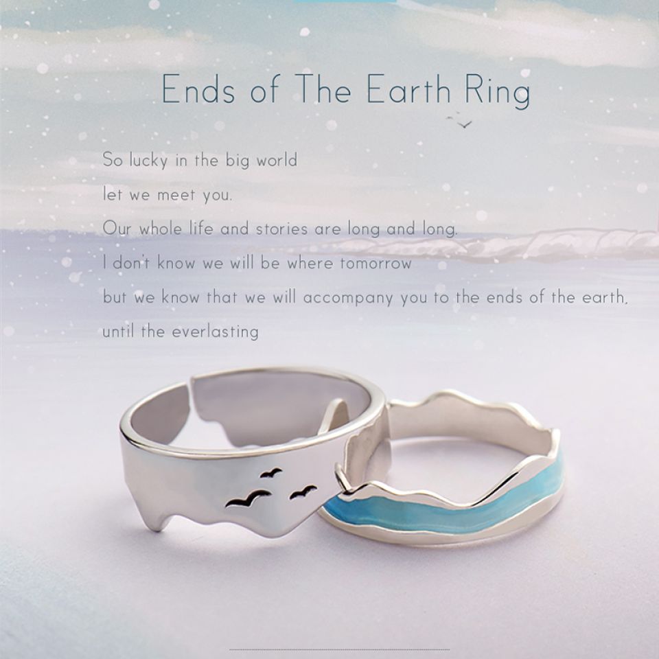 Ends Of The Earth Rings Thaya Ends Of The Earth Design Finger Rings S925 Silver Sky Blue Wave jellyfish Tropical Ring 3 6cc78f98