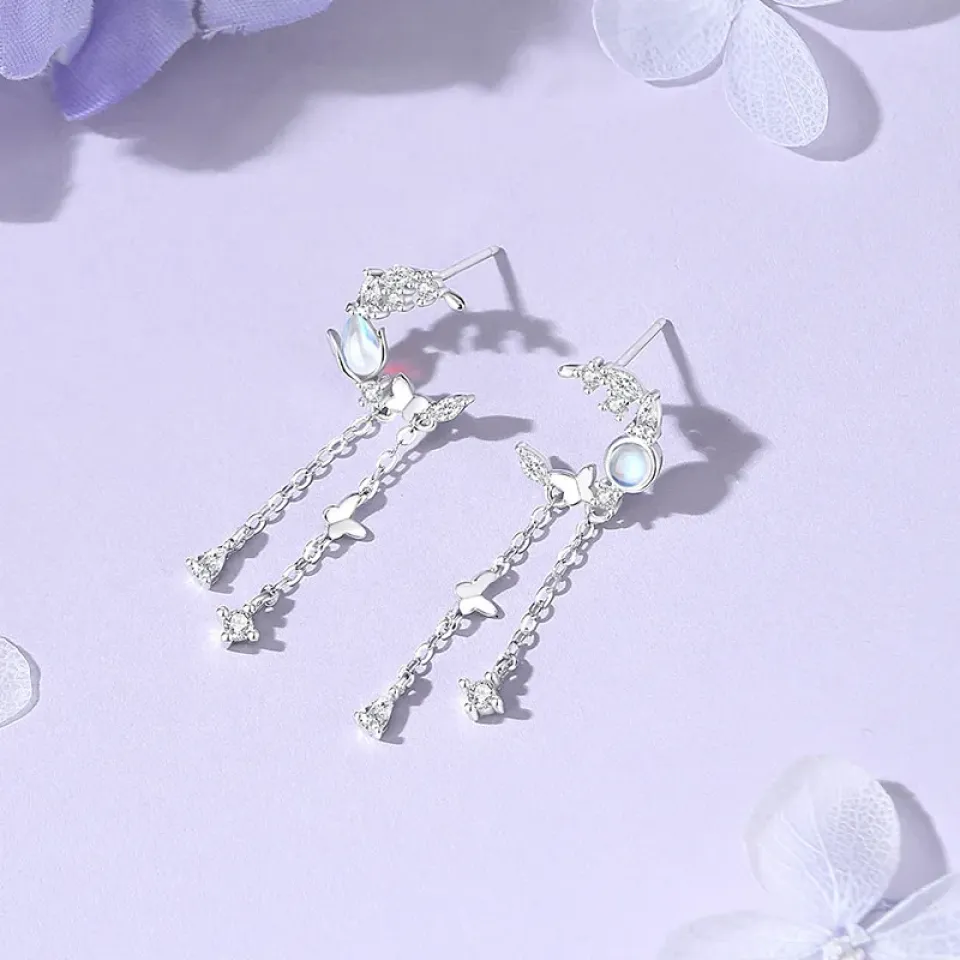 Tulip Moonstone & Zircon Earrings S39da7b4250dc4dd68a24154e4ea14353a 6d4e927e