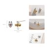 Fox Mask Earrings Thaya Fox Stud Earrings S925 Silver Animal 3d Fox Mask Handmade Golden Bell Earrings For Women 2 743ebc61