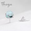 Mermaid Foam Bubble Earrings Thaya Mermaid Bubble Studs Earrings s925 Silver Blue Crystal Seaweed Cushion fishtail Earring for Women jewelry 2 78b51377
