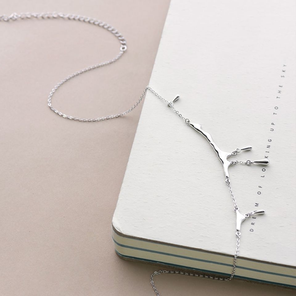 Rain Design Necklace 2 Rain Design Necklace Thaya Original Design Falling Rain Injury S925 Sterling Silver Necklace Simple Choker Necklace Female Jewelry Gift 4 78966485