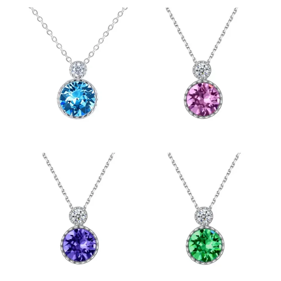 Crystal Sterling Silver Pendant Necklace S176378a9de4b42268787165171068770z 80717a77