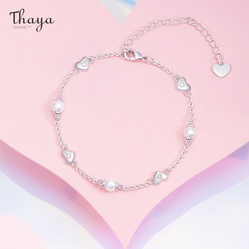 Tiny Pearls & Hearts Bracelet