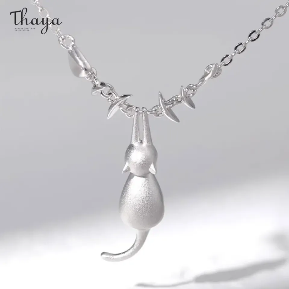 S925 Silver Cat Necklace S4d73447edec54b2d88216b21309d497cO 2 850805de