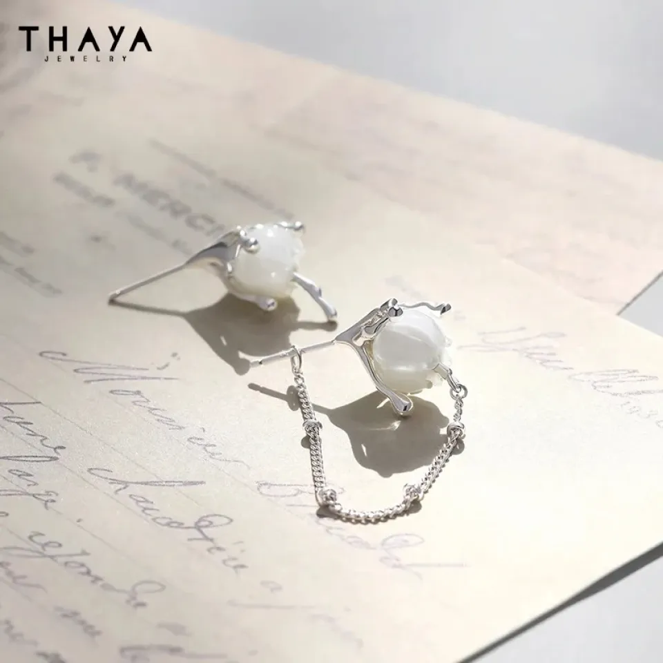 S925 Silver White Flower Tassel Earrings S403946824f56446281498665b9607c0ax 89855984