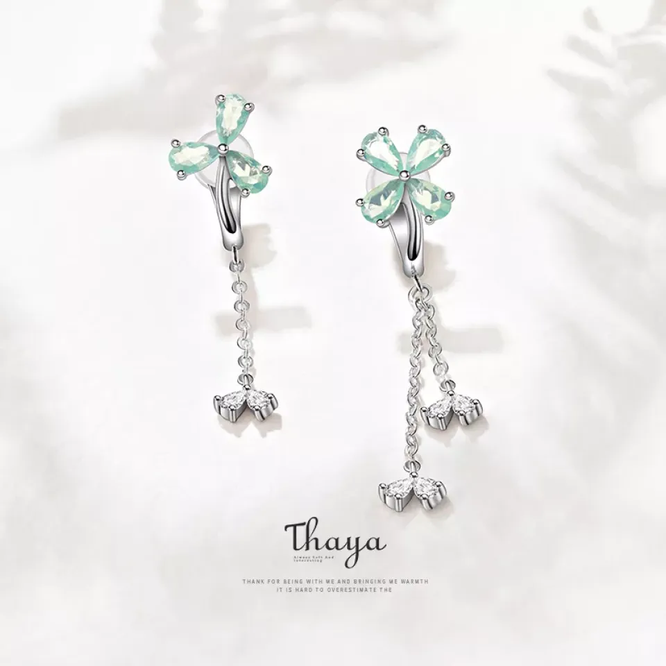 Sterling Silver Clovers Clip Earrings H753007e7500d47fd9098eb09a051360bT 8e87acf8