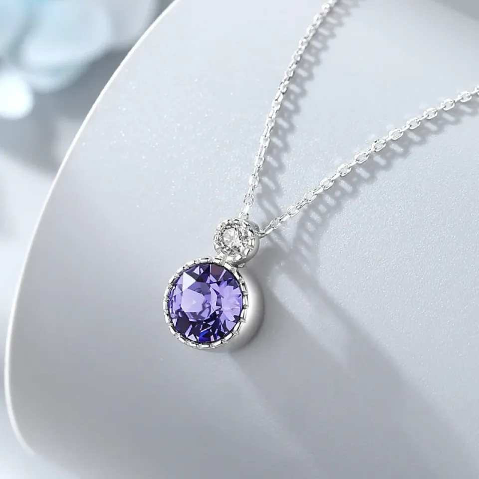 Crystal Sterling Silver Pendant Necklace Sfa79e097b7a54f118988fa477431b5afP 971a7086