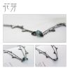 Thorn Rose Bracelet Thaya 100 925 Silver Thorns Rose Bracelet Two Layer Crystal Flower Black Chain Link Bracelet for 4 973b8845