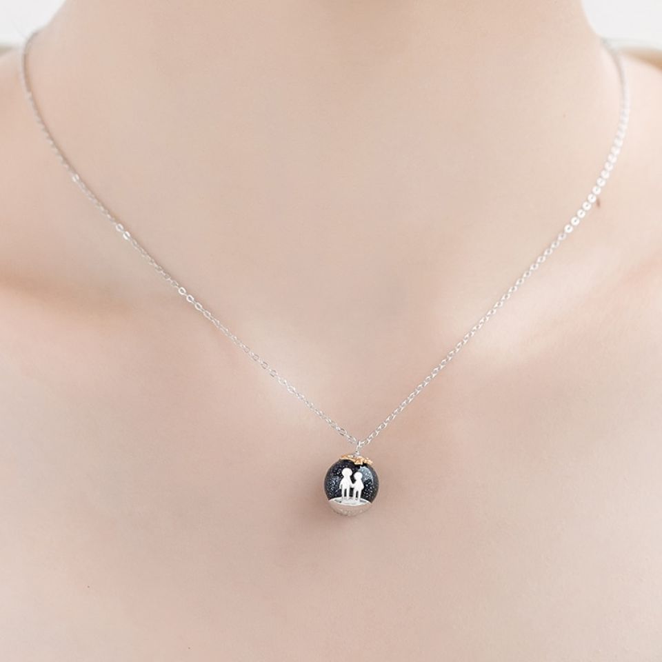 Seeing Stars With You Necklace Thaya Party Blue Gravel Gem Stone Pendant Necklace S925 Sterling Silver Children Childhood Necklace For Women 5 98fb769f