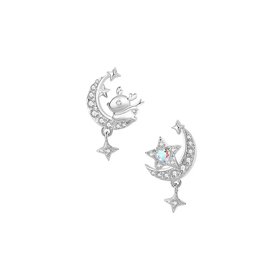 Moon Shadow Chasing Deer Earring S18b573aef5b34924ac7c774a147d229eB 9b7d5570