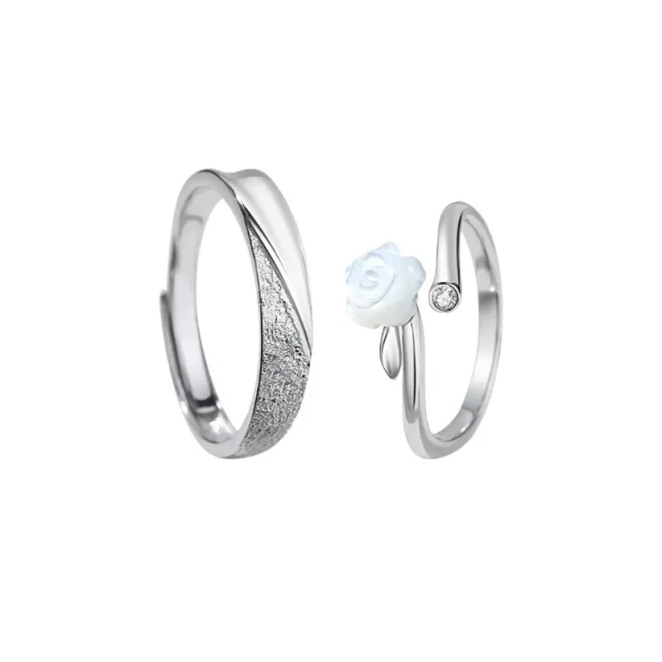 White Rose Couple Rings Se93dec4c03d34350b272eeb1d54f9373J 9bcd78ef