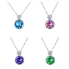 Crystal Sterling Silver Pendant Necklace 16 Crystal Sterling Silver Pendant Necklace S176378a9de4b42268787165171068770z 9c197f69