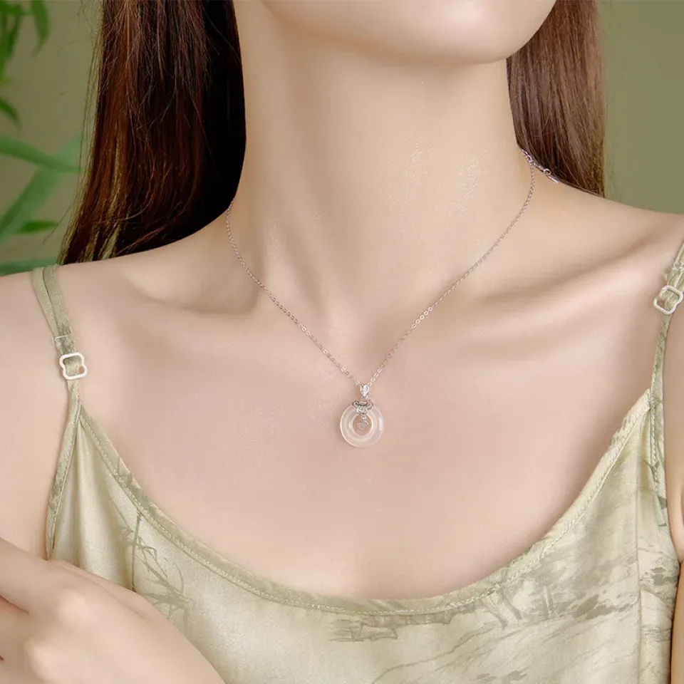 Chalcedony Pendant Necklace S4a48bc21b7ef4defbbc73532284448ea0 2 9de6d090